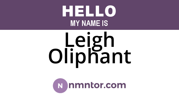 Leigh Oliphant