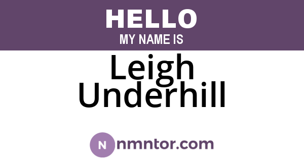 Leigh Underhill