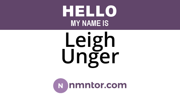 Leigh Unger