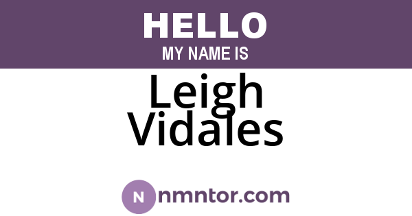 Leigh Vidales