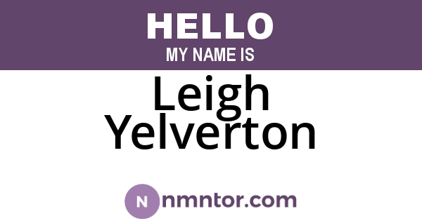 Leigh Yelverton