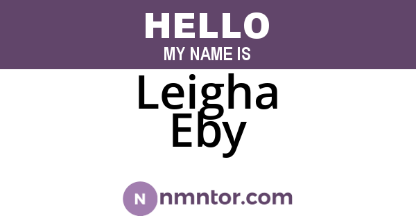 Leigha Eby