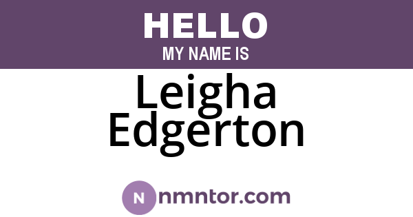 Leigha Edgerton