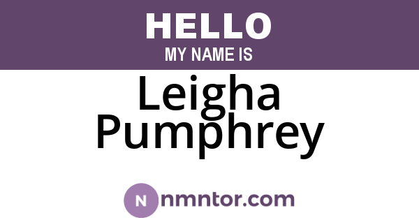 Leigha Pumphrey