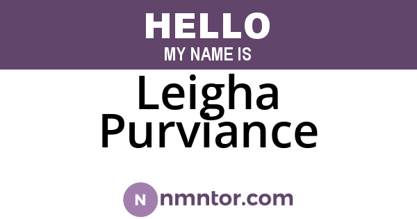 Leigha Purviance