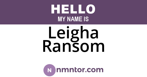 Leigha Ransom