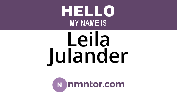 Leila Julander