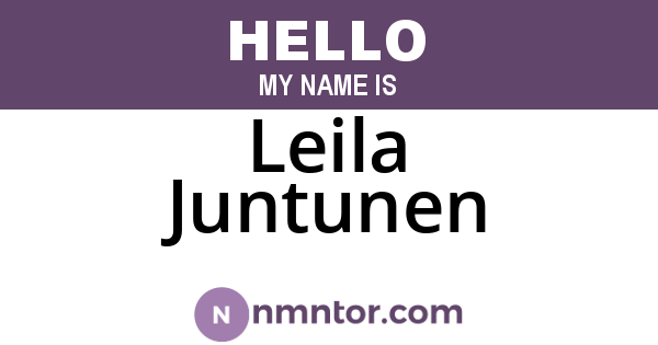 Leila Juntunen