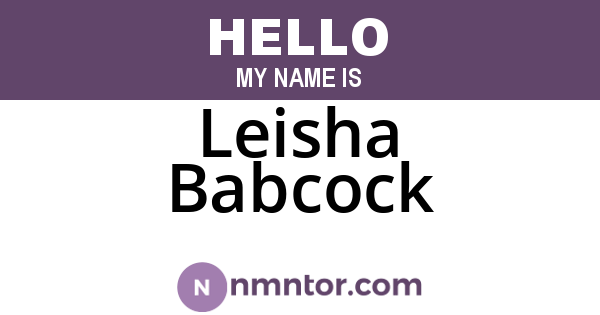 Leisha Babcock