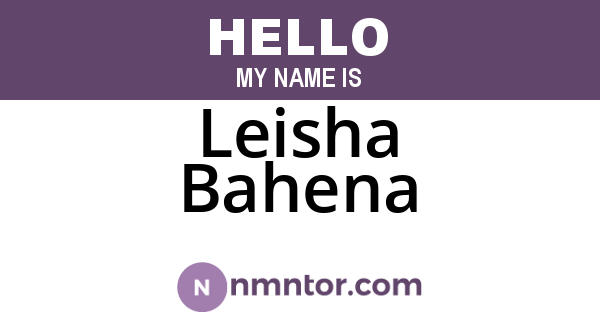 Leisha Bahena