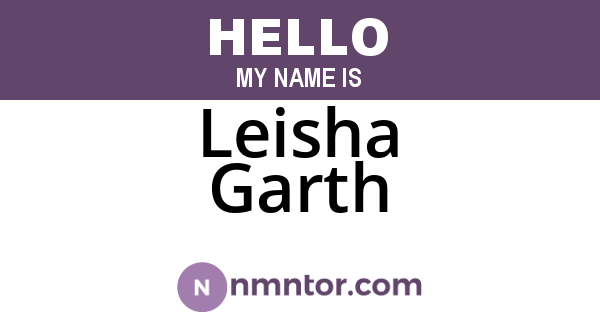 Leisha Garth