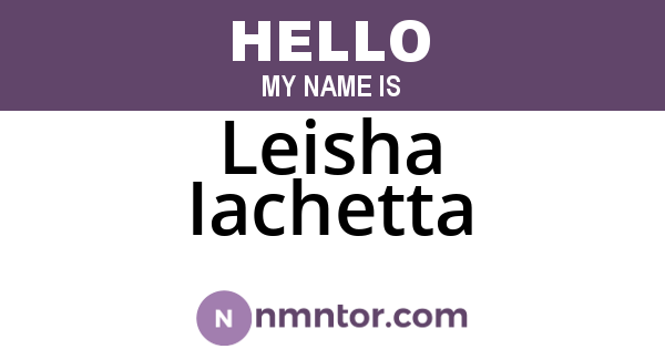 Leisha Iachetta
