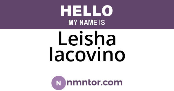 Leisha Iacovino