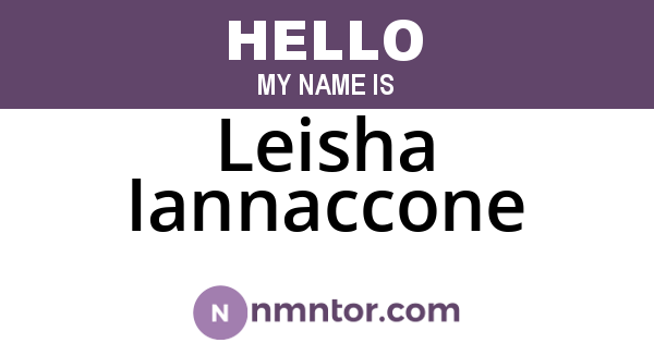 Leisha Iannaccone
