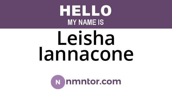 Leisha Iannacone
