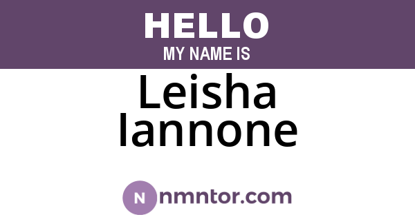 Leisha Iannone