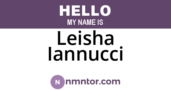 Leisha Iannucci