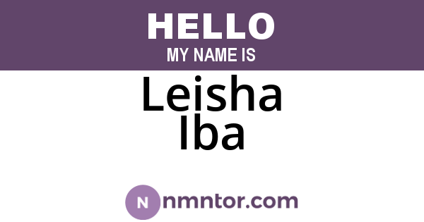Leisha Iba