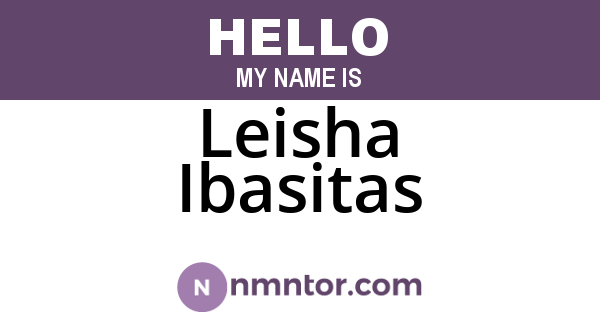 Leisha Ibasitas