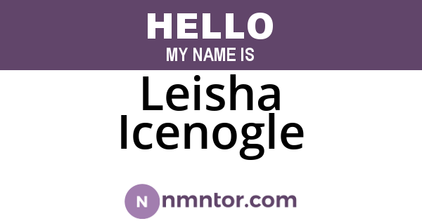 Leisha Icenogle
