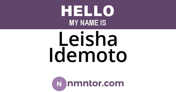 Leisha Idemoto