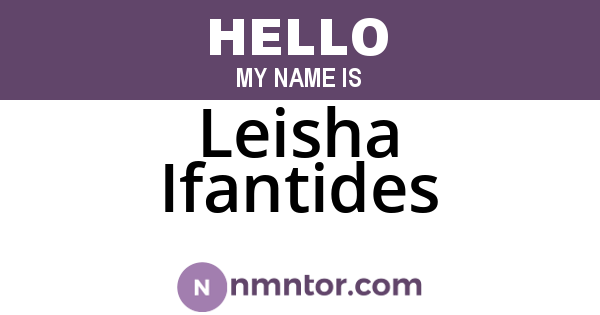 Leisha Ifantides