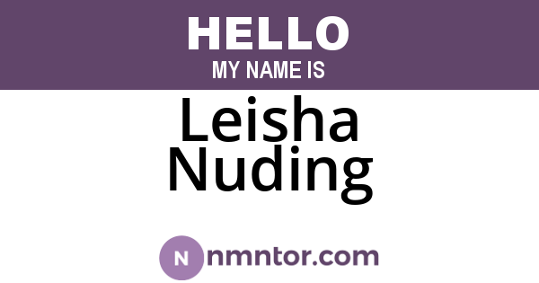 Leisha Nuding