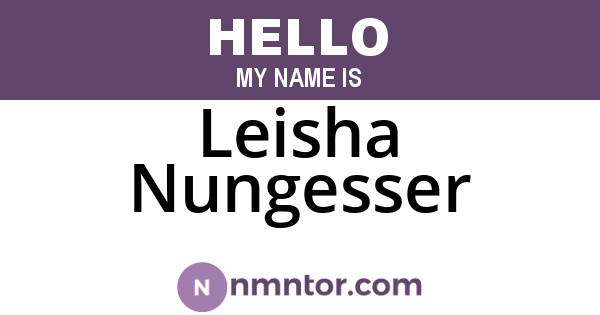 Leisha Nungesser