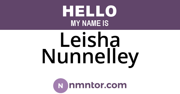 Leisha Nunnelley
