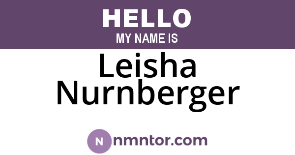 Leisha Nurnberger
