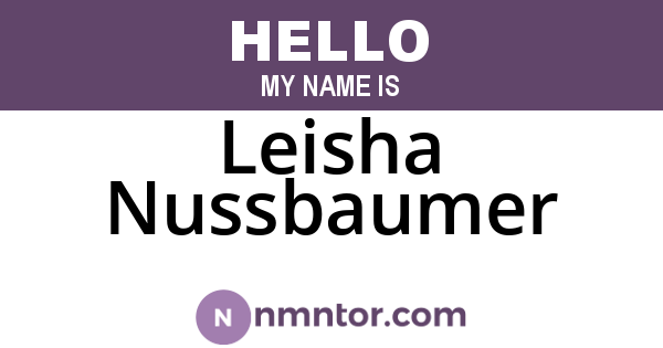 Leisha Nussbaumer