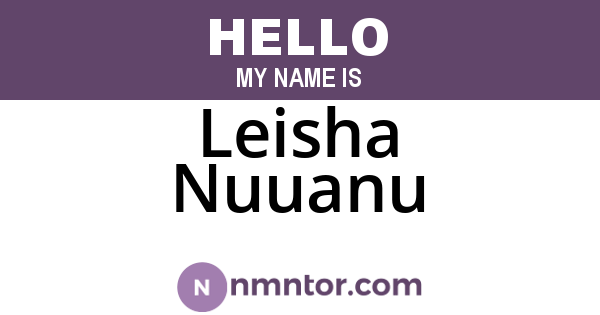 Leisha Nuuanu