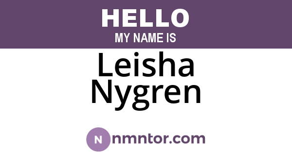 Leisha Nygren