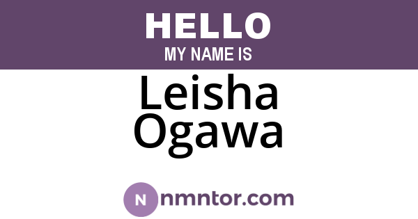 Leisha Ogawa