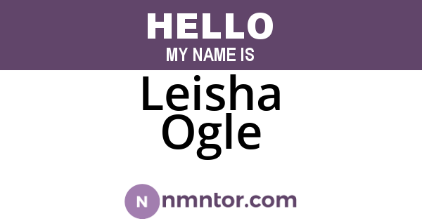 Leisha Ogle