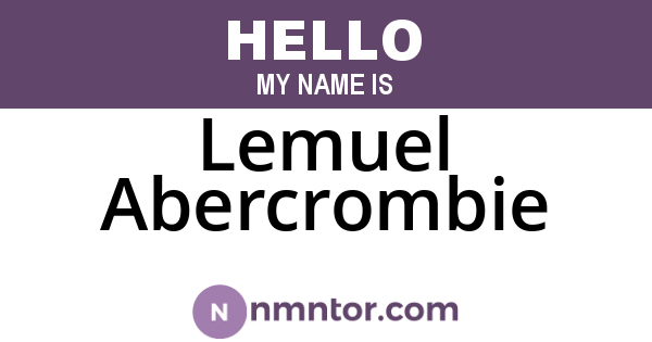 Lemuel Abercrombie
