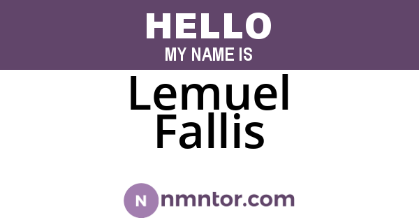 Lemuel Fallis