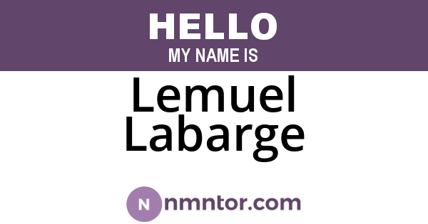 Lemuel Labarge