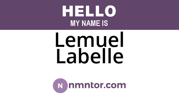 Lemuel Labelle