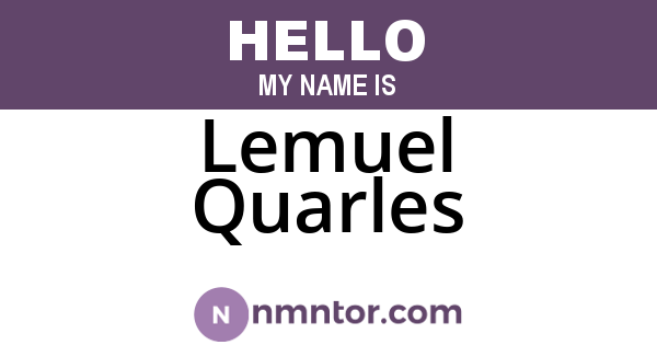 Lemuel Quarles