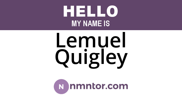 Lemuel Quigley