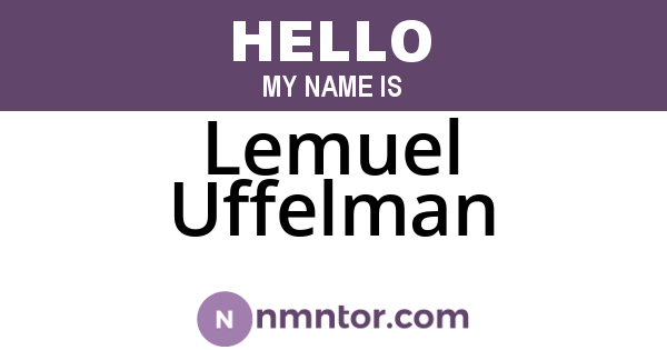 Lemuel Uffelman