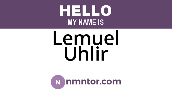 Lemuel Uhlir