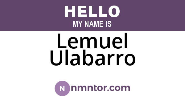 Lemuel Ulabarro