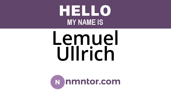 Lemuel Ullrich