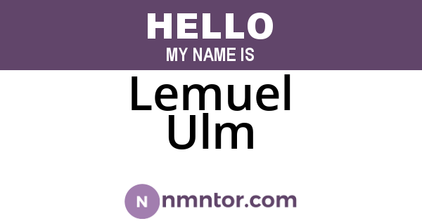 Lemuel Ulm