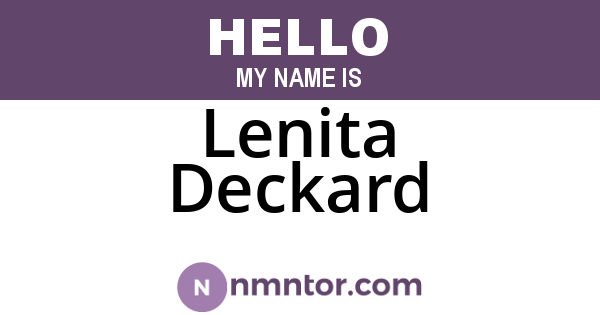 Lenita Deckard