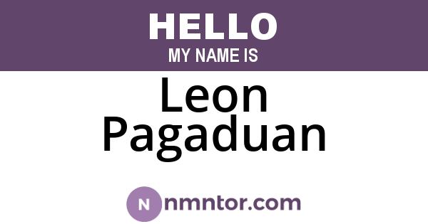 Leon Pagaduan