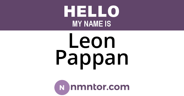 Leon Pappan