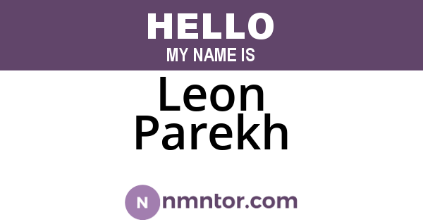 Leon Parekh
